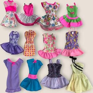 SOLD Set of 12 Assorted Vintage Barbie Doll Dresses Party Dressy Casual